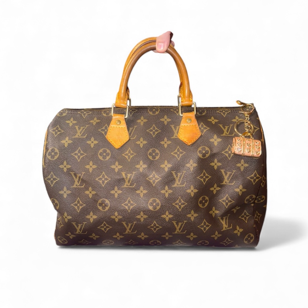 SOLD‼️Louis Vuitton Brown and Tan Monogram Speedy 35